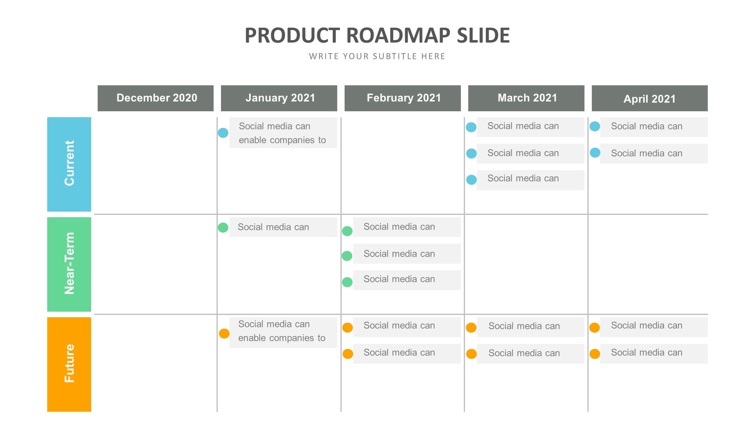 Slide Templates Product Roadmap Slide