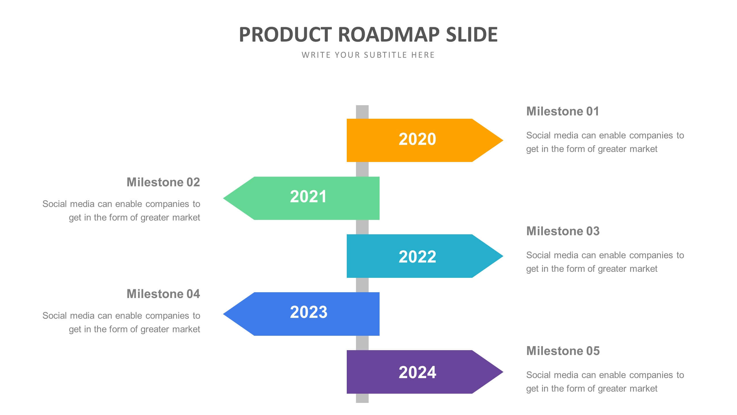 Slide Templates Product Roadmap Slide