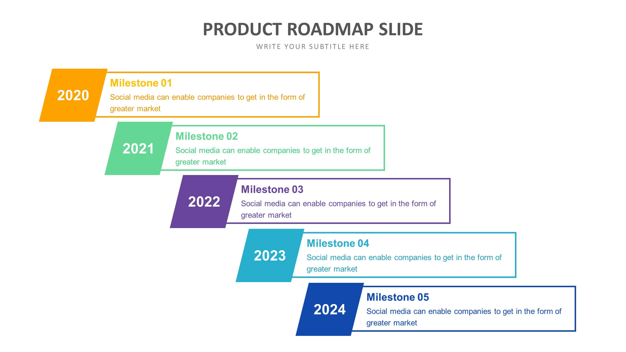 Slide Templates Product Roadmap Slide